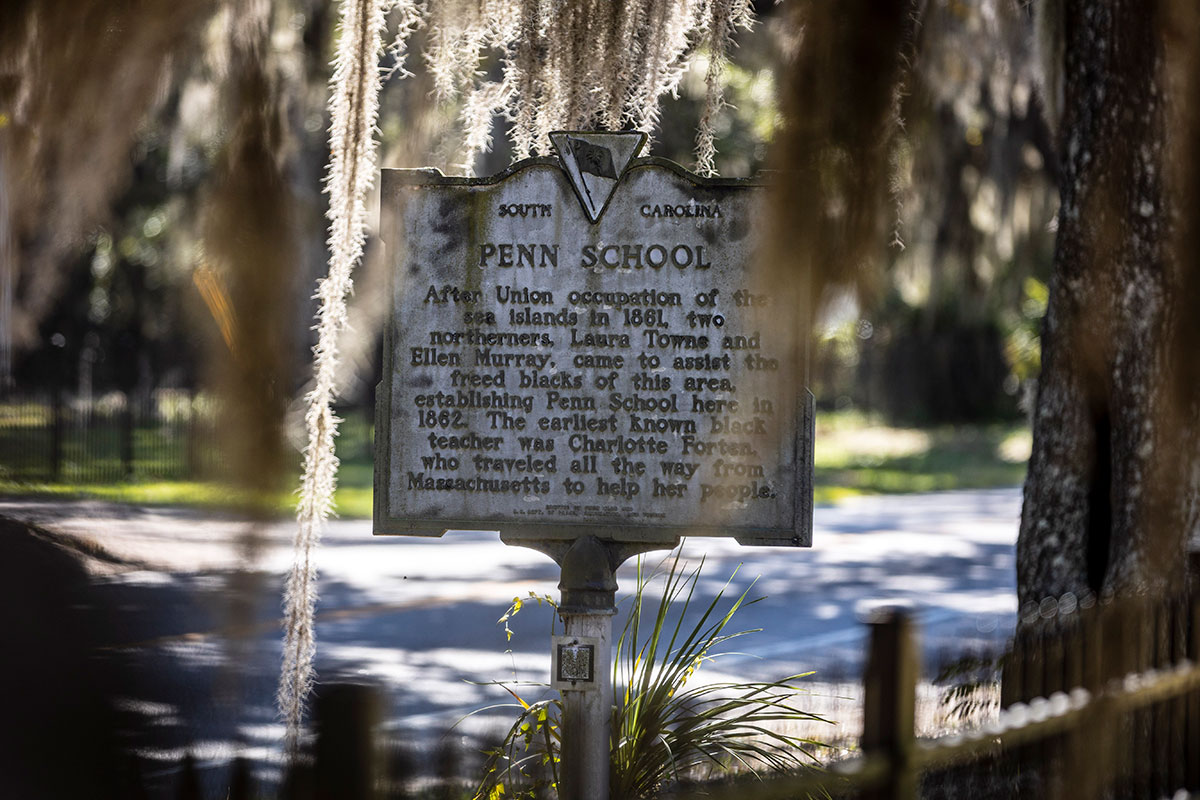 Located on St. Helena Island, the Penn Center, formerly the Penn School, was the first school in the south for formerly enslaved west Africans.