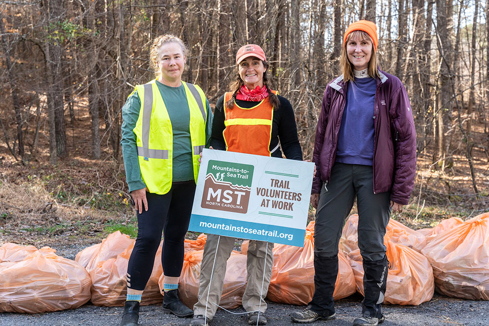 Donna Miles, Jennifer Browndorf, and Iwona Birk are hikers who value — and want to maintain — the beauty of the Mountains-to-Sea Trail.