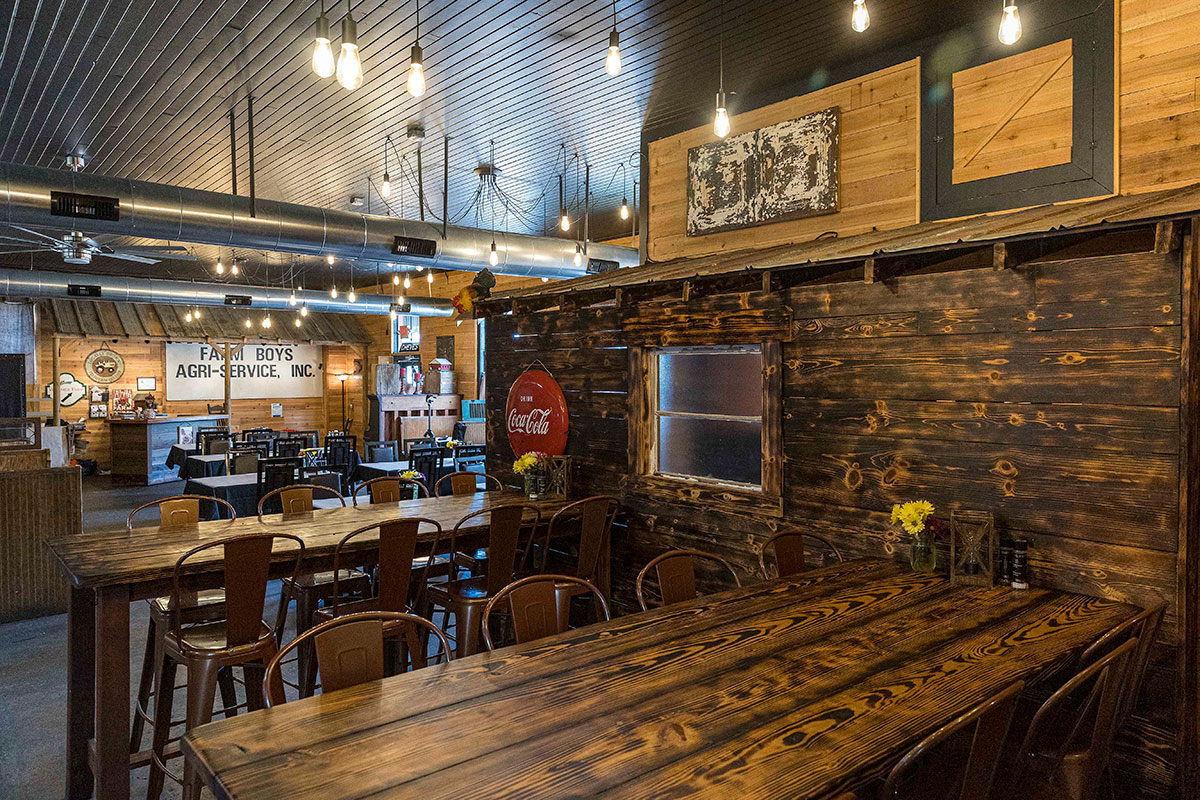 Décor at Rustic Roots is warm and inviting.