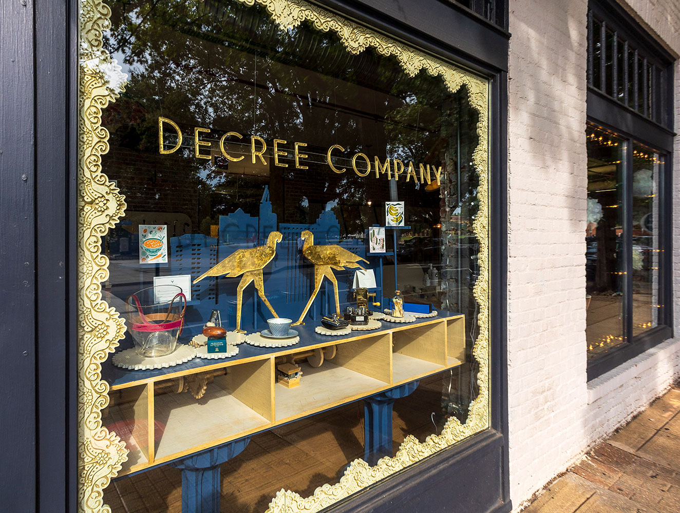 Decree Company boasts the only handmade automaton window display in Raleigh.